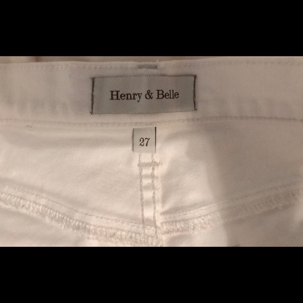 Henry & Belle white 5pocket straight leg jeans